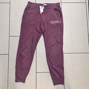 Hollister Los Angeles Womens Jogger Sweatpants Burgundy Size S